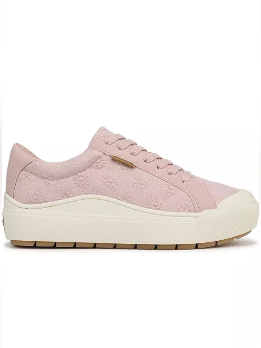 Dr. Scholl's Pink Floral Embroidered Platform Sneakers